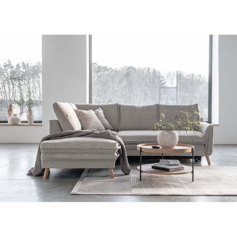 Charming Charlie Limited 6 Seater Sofa Bed, Sand grey, Left facing