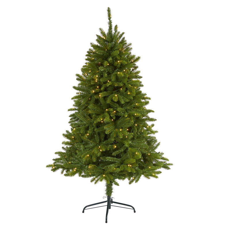 Lighted Artificial Spruce Christmas Tree, 5' H
