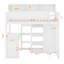 Lit mezzanine simple en bois Heribert avec plusieurs tablettes de rangement et garde-robe-1801687083