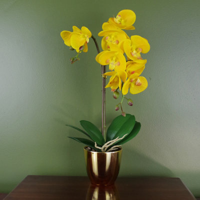 Plastic, Silk Artificial Arrangement in Pot