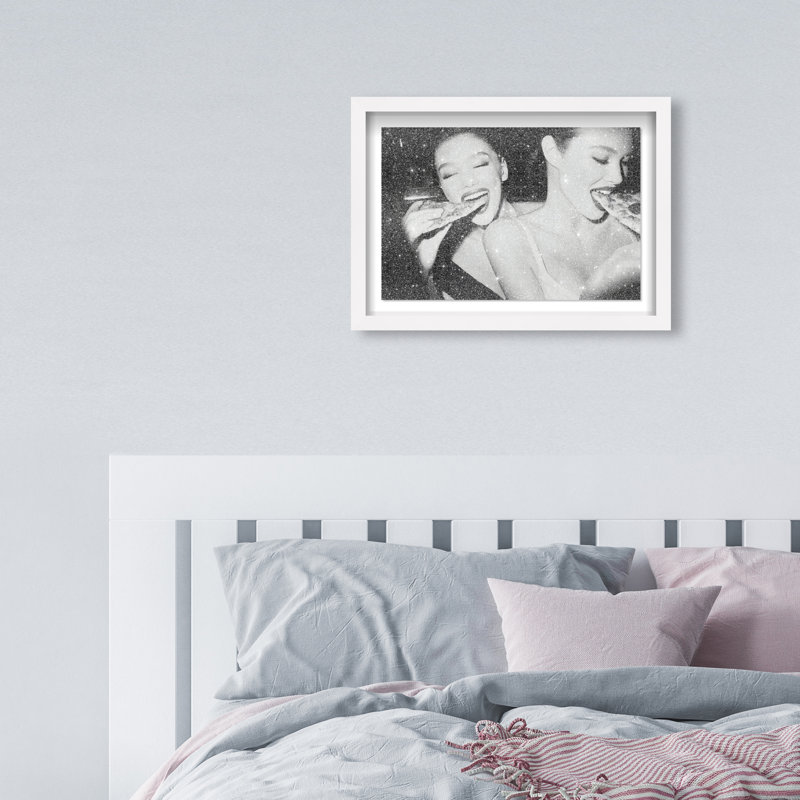Midnight Mozzarella Print by Oliver Gal, 17.5"H x 25.5"W, White Shadowbox
