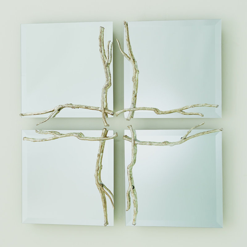 Twig Mirror-Silver Leaf-Sm