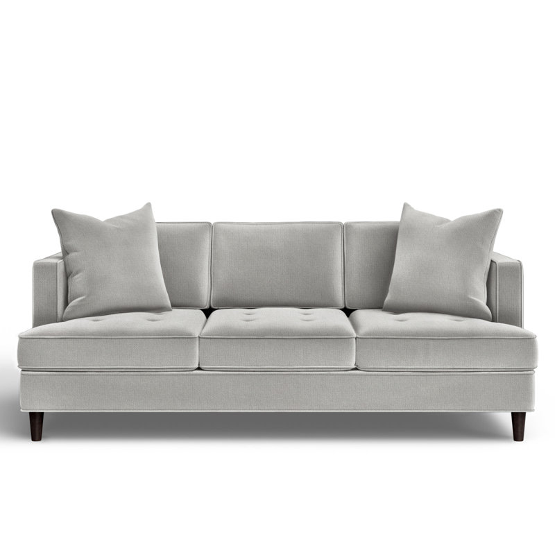 Upholstered 84'' Sofa, Gypsy Vapor Performance Microfiber