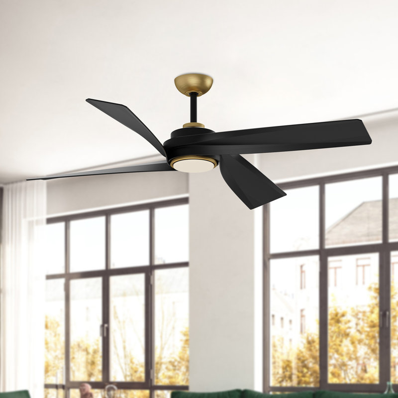 Horizon LED Ceiling Fan, Gold, Black