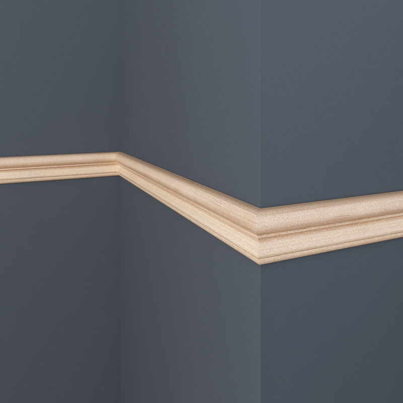 8-ft Unfinished White Hardwood Colonial Chair Rail Moulding