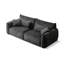 Causeuse-coussin modulaire en tissu chenille gris foncé