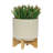 S/2 5/8" PLANTER W/ WOOD STAND