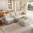 Modern Large Sectional Sofa, U-Shape Modular Sectional Couch With Storage Function-723281981