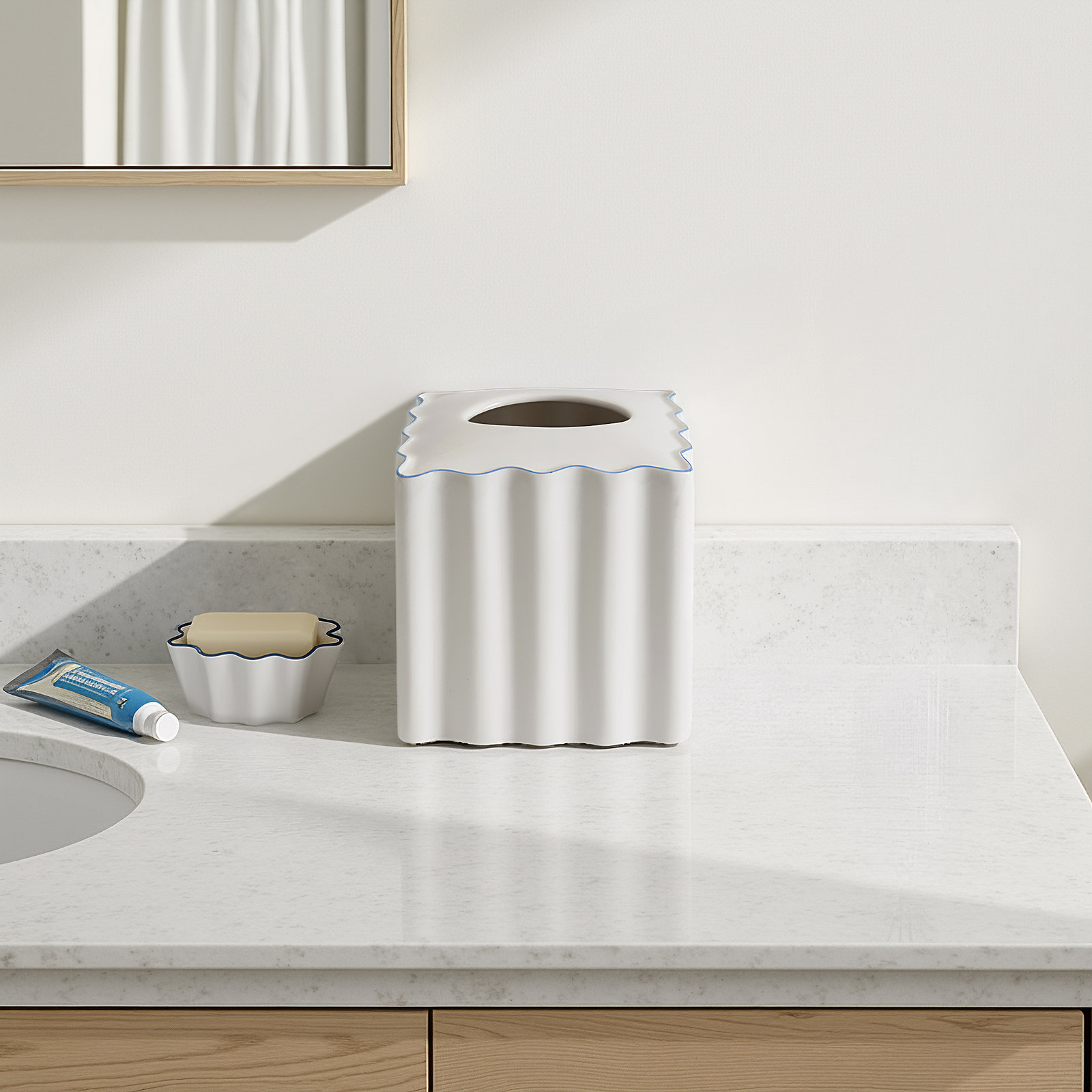 Le Marais Blue Tissue Holder