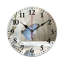 Décoration de chambre horloge murale papillon bleu clair 12 po x 12 po