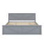 Lit plateforme en bois avec quatre tiroirs de rangement-977725411