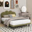 Lit plateforme tapissier Shrishti avec tête de lit en similicuir-215864284-215864286