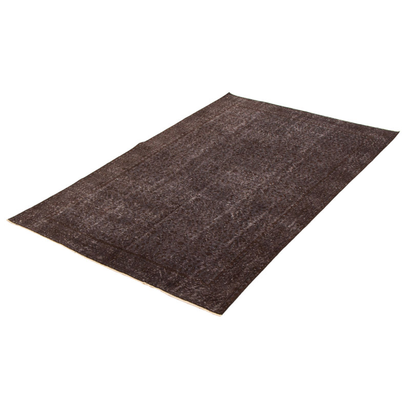 Tapis gris foncé transitionnel de couleur 5 pi 2 po x 8 pi 1 po