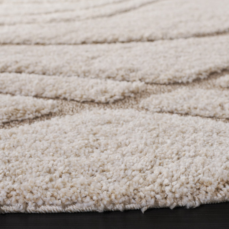 Ashal Abstract Indoor Rug, Round 6'7"