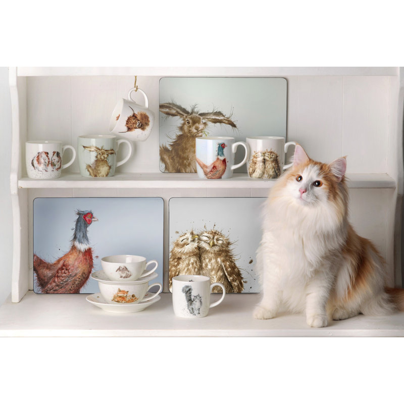 Classic Wrendale Designs,  Snowy Day Mugs and Tray Set
