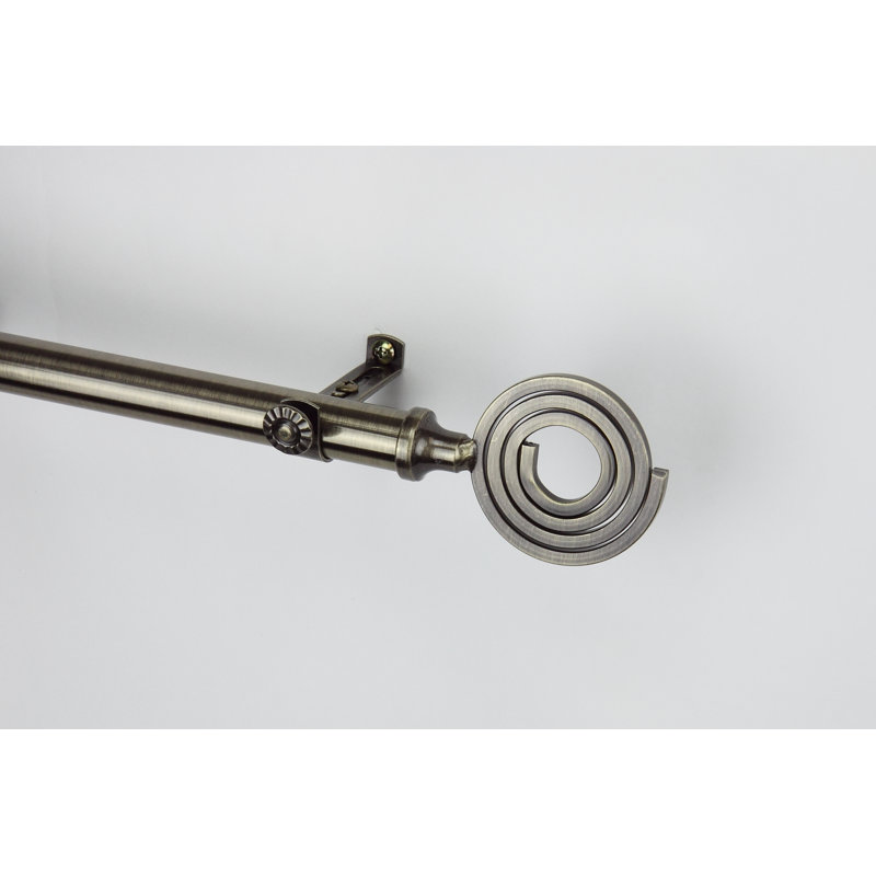 Tringle à rideaux simple Banda, De 28 po à 48 po de largeur, Laiton antique