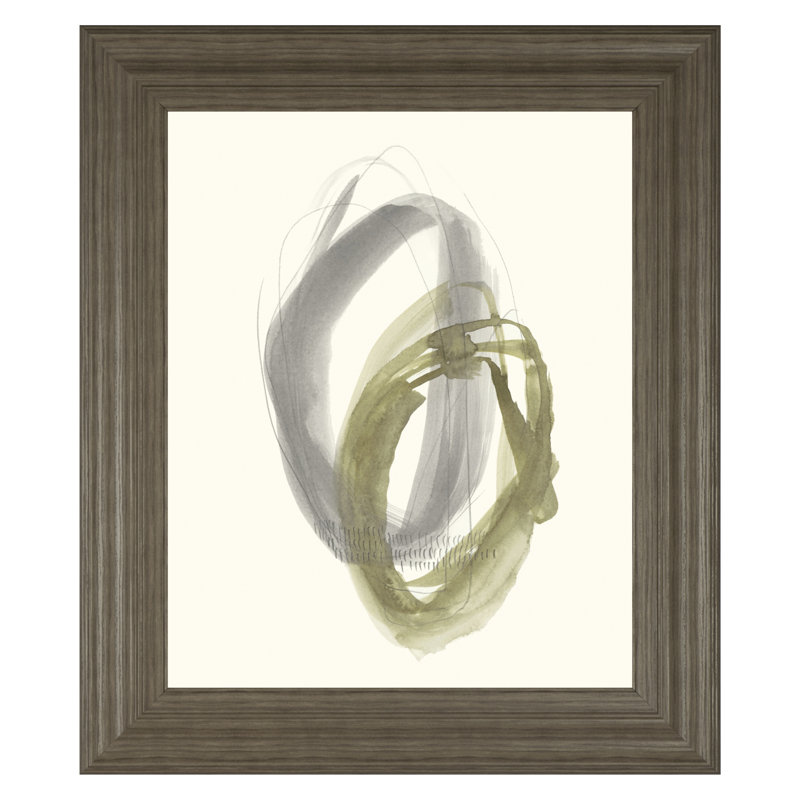 Art mural cercles sereins - 22 po x 26 po - cadre brun