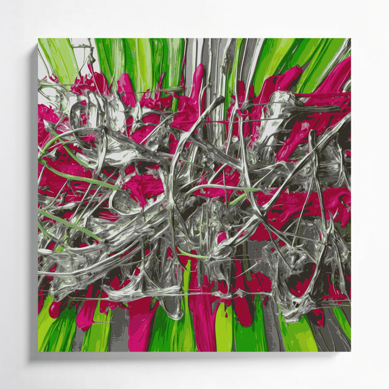 Art mural sur toile 30 "Neo Expressionism", 16" H x 16" W