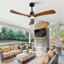 Black 52 in Ceiling Fan with Remote Operation, Seasonal Airflow and DC Motor, LED Illumination