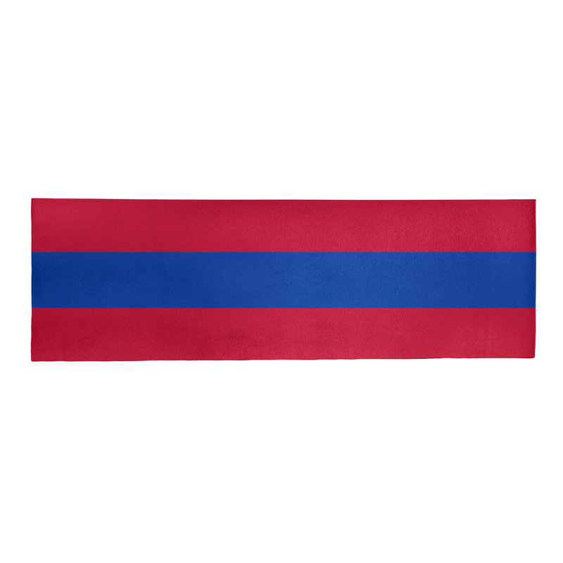 Tapis rouge à rayures de hockey national, Tapis de couloir 2 pi 6 po x 8 pi