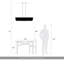 Luminaire suspendu linéaire 6 lumières avec verre d'eau martelé Hoisington-397833329