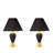 3-Piece Ceramic Lamp Set, Floor and Table Lamps-456444493