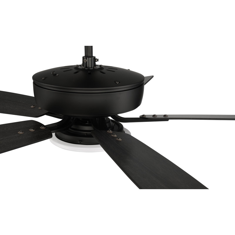 52'' Ceiling Fan with LED Lights, Flat Black