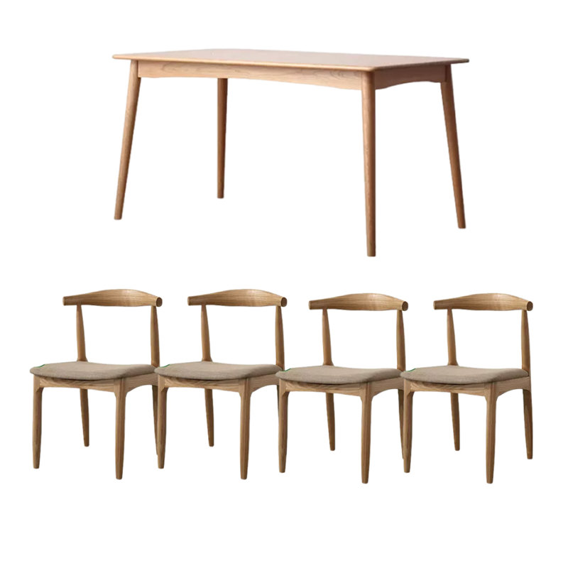 Table solid wood rectangle household simple, 5