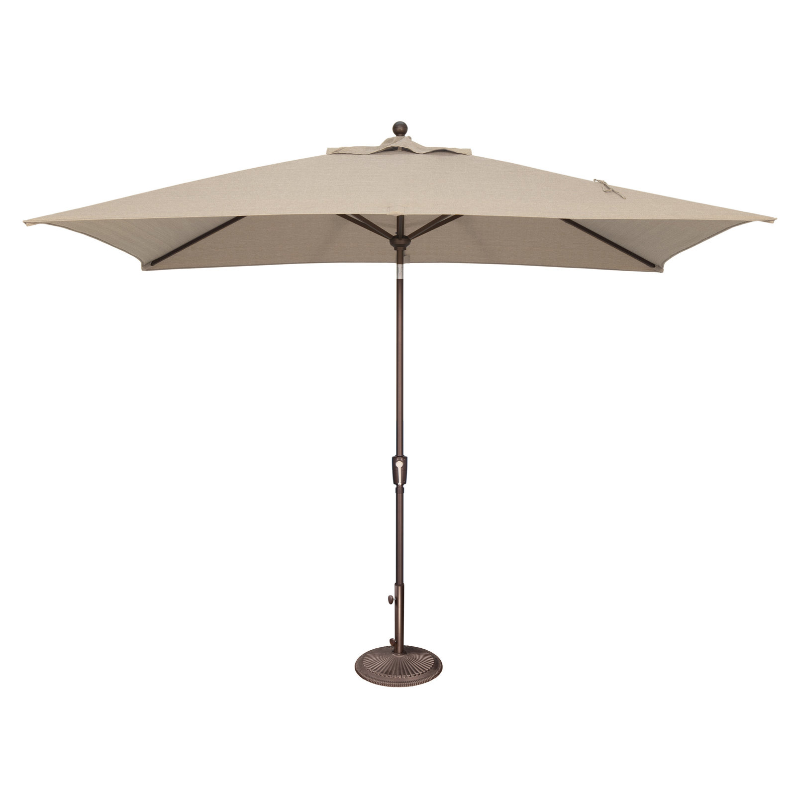 Launceston 78'' Outdoor Umbrella, Antique Light Beige Solefin, Bronze