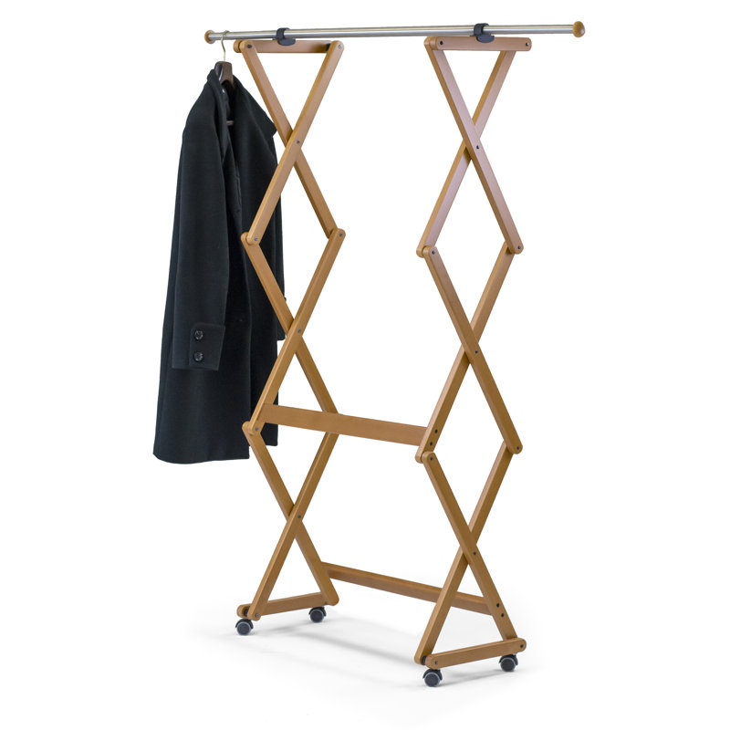 651 Felix Cherry Closable and Extendable Coat Rack, Cherry