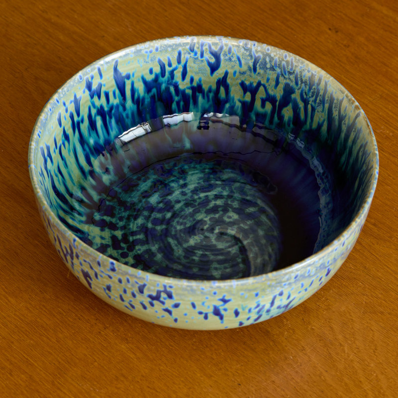 Hanami Stoneware Serving Bowl, Blue