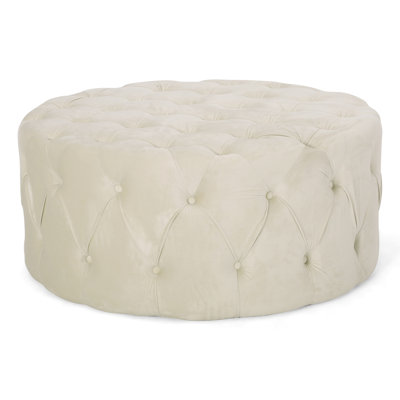 Velvet In Beige, 40 In. Width And Depth, 17.46 High, 27.13 Lb Depth Tall, 41 Package
