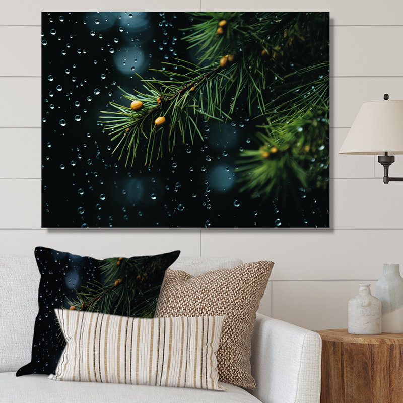 Épinette, pin, forêt I - Art mural pin, H 34 po x l 44 po x P 1,5 po, Toile tendue
