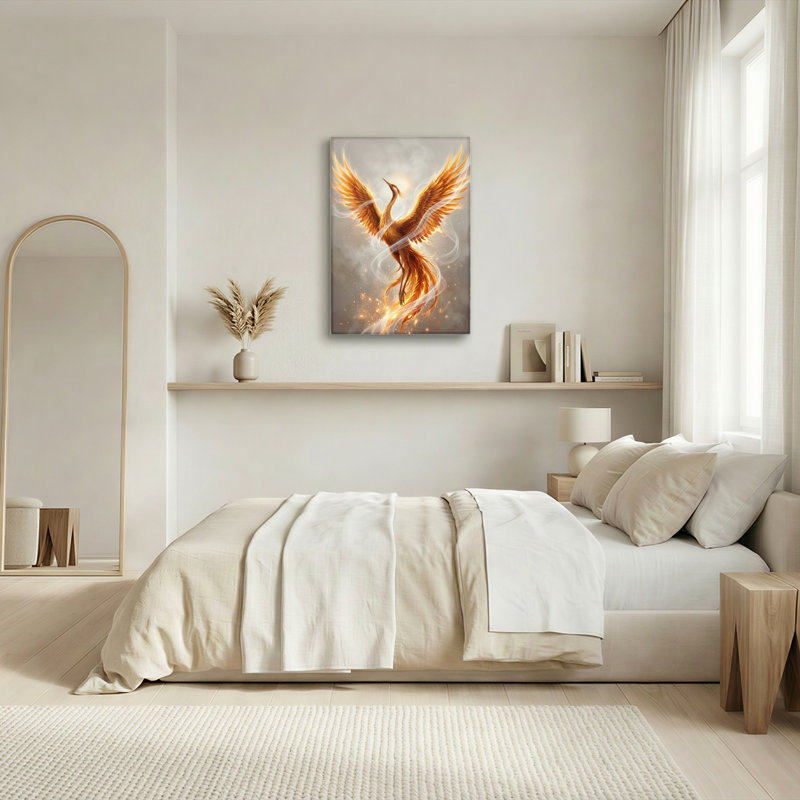 Ensemble de 1 tableau sur toile Phoenix Rise, 48"H x 36"W, Wrapped Canvas