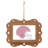Personalized Football Helmet - Mauve Wooden Key Chain