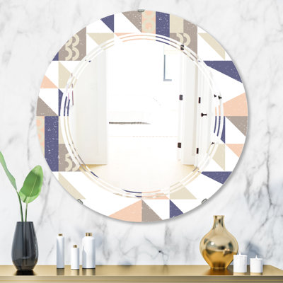 Triple C Geometric Design X Modern Frameless Wall Mirror