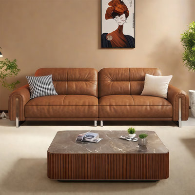 French-style simple and retro straight-row sofa