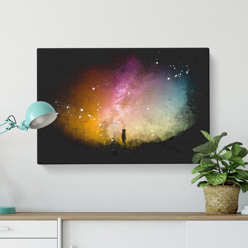 Looking Up At The Stars - Wrapped Canvas Painting, 40cm H x 60cm W x 3cm D