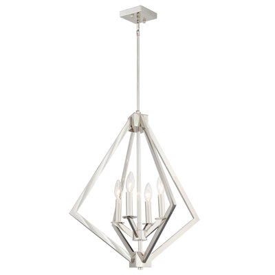 4 - Light Dimmable Lantern Geometric Chandelier