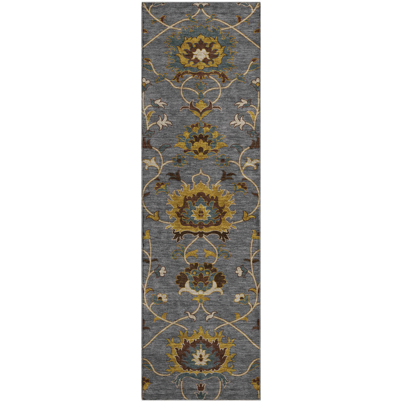 Tapis de qualité supérieure lavable à la machine Mayfield Global, Gris, Tapis de couloir 2 pi 3 po x 7 pi 6 po