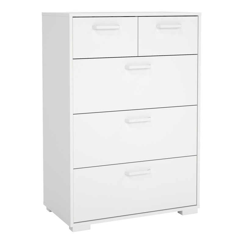 Beore 70.2cm W 5 - Drawer Chest of Drawers, White