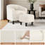 Fauteuil demi-tonneau et repose-pieds en mélange de polyester l 28 po