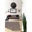 Tapis décoratif en laine Touffeté à la main de style chevron de 5 pi x 8 pi Peake-25440030
