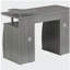 Bureau d'ordinateur complet avec rangement, gris