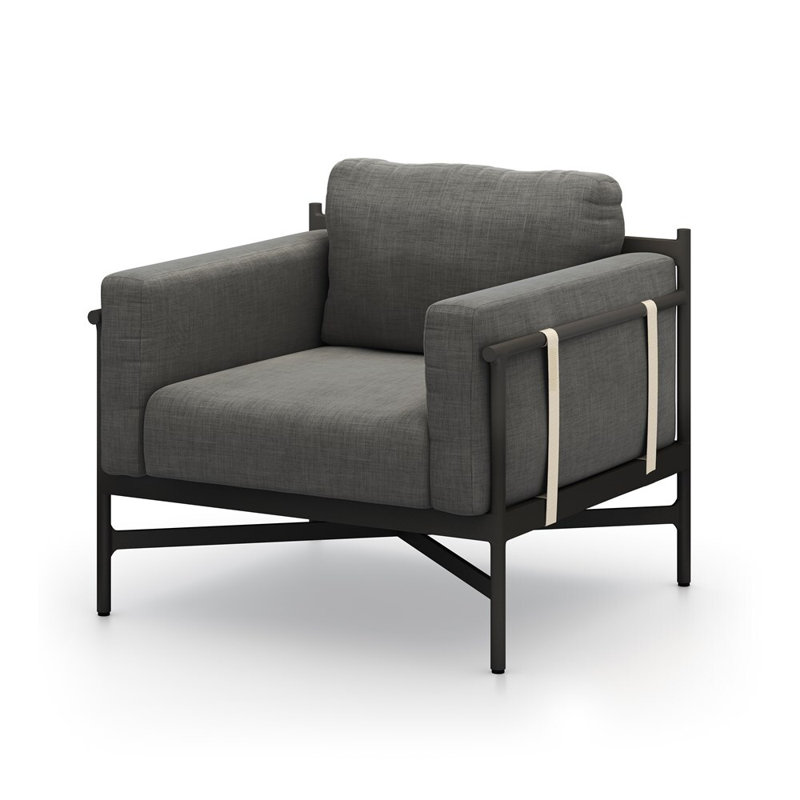 Hearst Outdoor Lounge Chair, Venao Charcoal