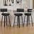 Swivel Upholstered Bar Stool With T-Shaped Backrest-810632613-810632608