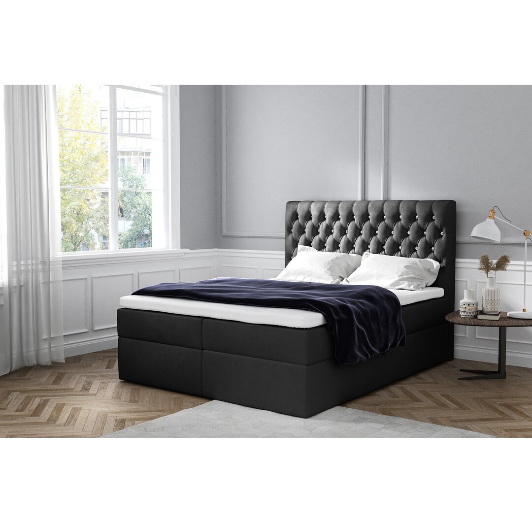 Boxspringbett Topher mit Topper und Bettkasten