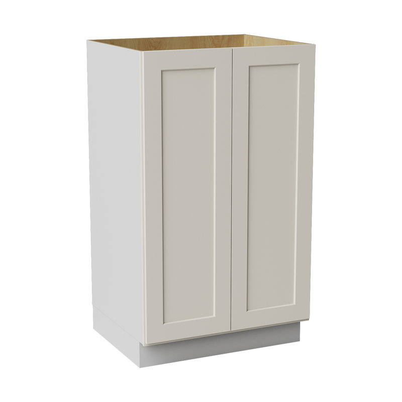 Armoire de cuisine en bois massif prête à assembler, 30", 30", Crème Shaker