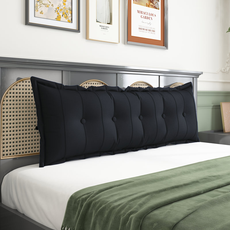 Coussin de tête de lit Sit-up Back Comfort, Noir, Grand lit