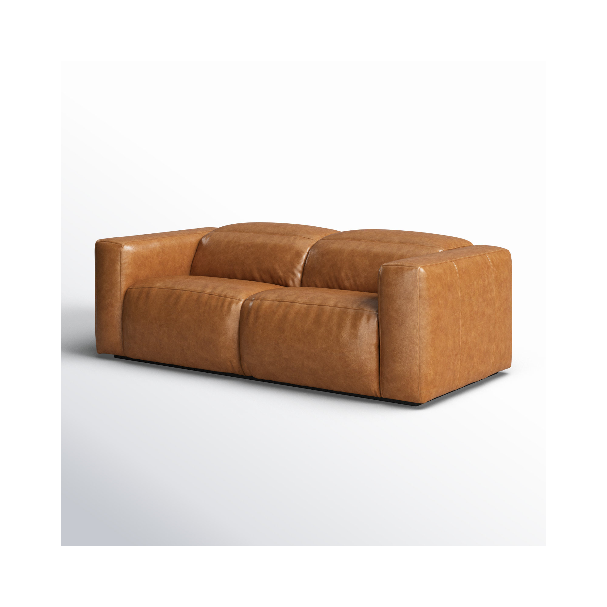 Amed 89" Upholstered Power Reclining Sofa, Sonoma Butterscotch Top Grain Leather